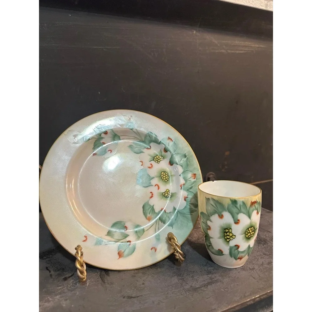 Vintage‎ 1944 Royal Bavarian Hutschenreuther Plate & Thomas Bavaria Cup Set
